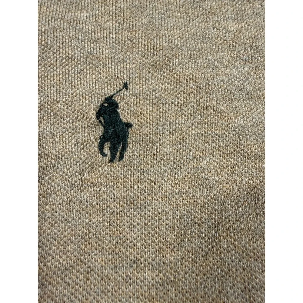 VTG Polo Ralph Lauren Polo Shirt XL Brown Heather‎ Green Pony Golf Short Sleeve